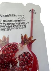 China 180ml Three Side Free Shaped Printed Bag for Liquid Food With Straw factory