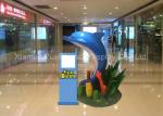 Indoor Life Size Fiberglass Animals , Fiberglass Dolphin Sculpture Jumping Shape