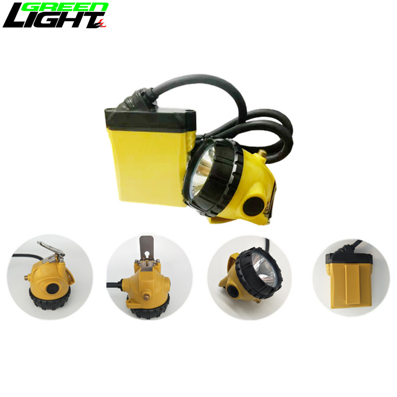 IP68 3.7V LED Mining Lamps With Cable Rechargeable Battery 25000lux Headlamp