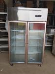 Refrigerated fresh food meat ice cream double door glass door refrigerated