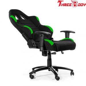 China Comfortable High End Gaming Chair , Green And Black Race Car Office Chair factory
