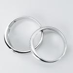 Unique Design Weeding White Gold 8.5g Diamond Couple Rings