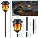 Waterproof 43.11inches 5.5v Flickering Solar Torches Lights