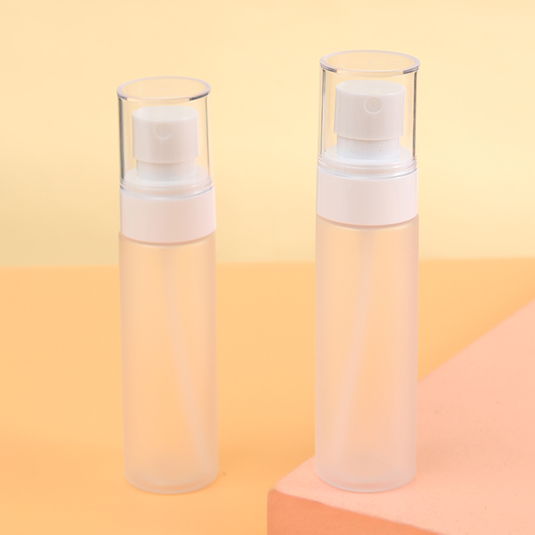4oz 5oz 100ml PET Sanitizer Bottle Customize Color or Label Transparent Frosted Travel Perfume Spray Bottle for Cosmetic