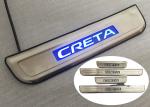 Durable LED Blue Light Side Door Sill Plates For Hyundai IX25 CRETA 2014 2015