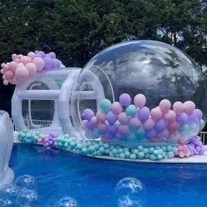China factory wholesale price bubble house with balloons Wedding Party bouncy double bubble house factory