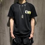 Black Fashionable Mens T Shirts , Polo Style T Shirt Custom Logo Printing