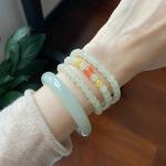 Jade Bracelet For Women Men'S Gifts - Green Jade Protection Healing Crystal