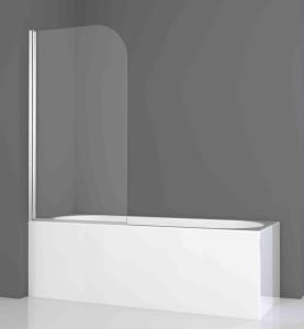 China 6mm Safety Clear Tempered Glass Bathtub Screen with Chrome Profile Finish factory
