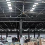 5Pcs Blade Industrial HVLS Ceiling Fan For Factories AC Powered Brushless DC