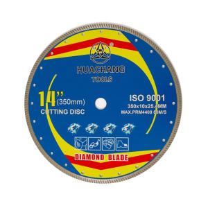 China Hot Press 14inch '350×2.2/3.2×10×25.4mm High Quality Porcelain Diamond Blade65Mn Steel Body With Long Cutting Life factory
