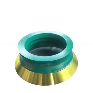 China Design Mn18Cr2 Concave and Mantle for HP100 HP200 HP300 Stone Cone Crusher Spare Parts factory