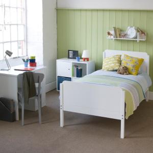 China modern single bed pine wood factory