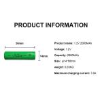 Factory Directly Sell 1.2V 2000MAH 1500mAh 1800mAh AA size Ni-mh Nickel metal
