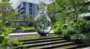 China Contemporary Outdoor Abstract Metal art Landscape Sculpture factory