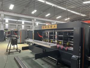 China Black Businesses Automatic Carton Folding Machine With Vacuum Feeder factory