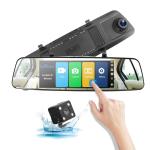 7 Inch Touch Screen OEM ODM Vehicle Dash Cam FHD1080P Mirror Type