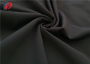 China Full Dull Black Color 80% Polyamide 20% Elastane Fabric For Swimwear / Garment factory