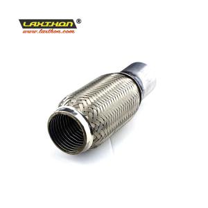 China Stainless Steel Auto Exhaust Flex Pipe With Inner Braid Flexible Muffler Pipe factory