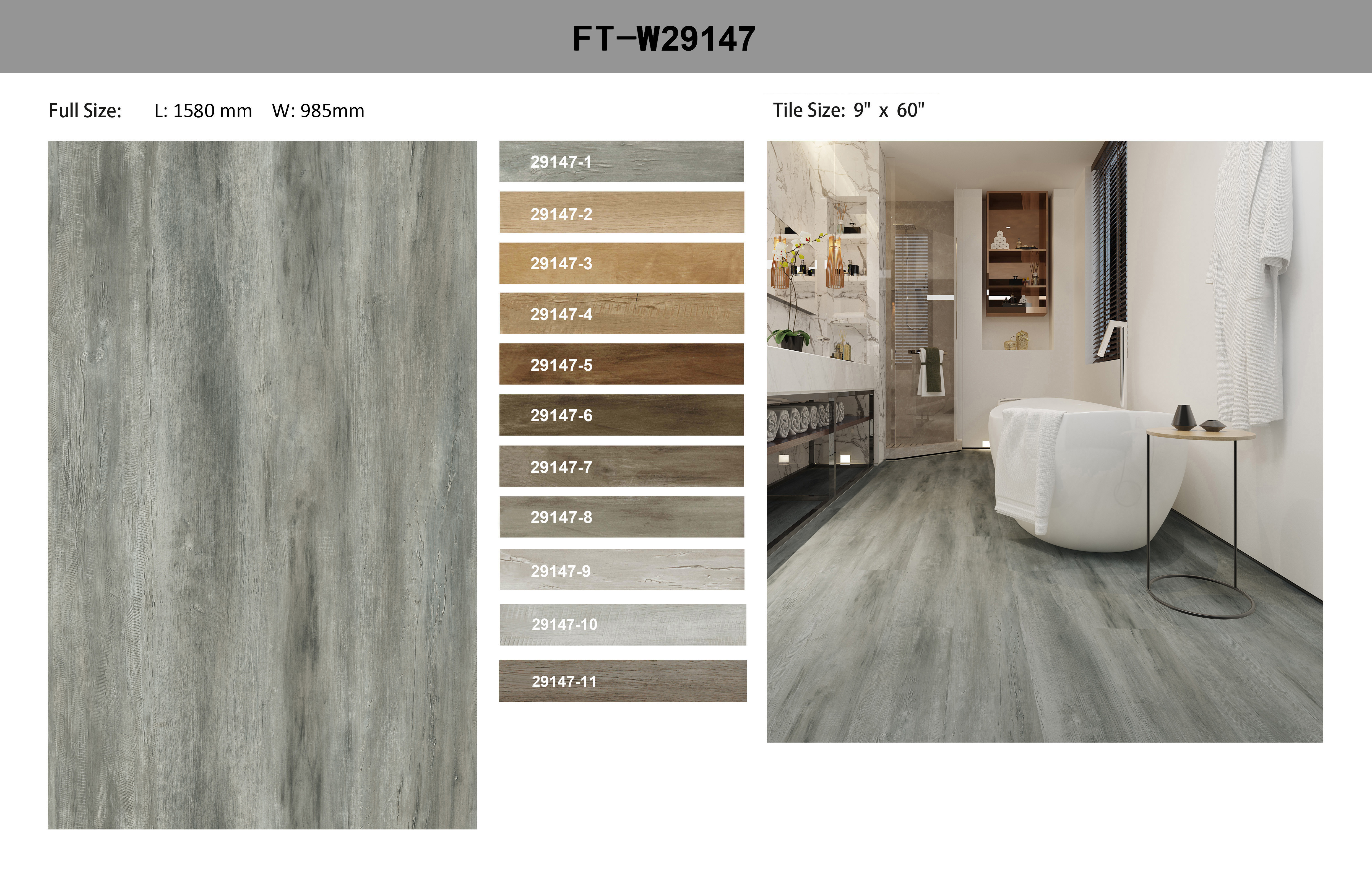 4mm Click SPC Herringbone Gray Jump Color Stone Composite Vinyl SPC Flooring GKBM FT-W29147-1 Green