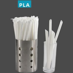 China PLA Polylactic Acid Disposable Drinking Straw Compostable Smoothie Straws factory