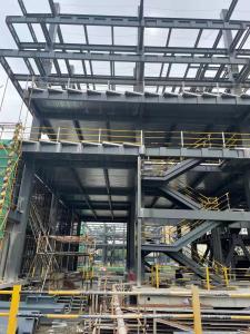 China Multiple Floor Prefabricated Steel Buildings Galvanized Surface Treatment Gr50 factory