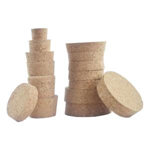China Agglomerated Tapered Cork Stopper DIY Candle Glass Jar Cork Lid ISO9001 factory