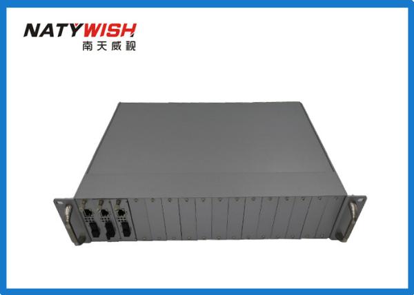 16 Slots 19" Fiber Media Converter , Card Module Type Industrial Grade Media
