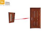 Red Fire Rated Steel Entry Doors / Wooden Fire Rated Apartment Entry Doors