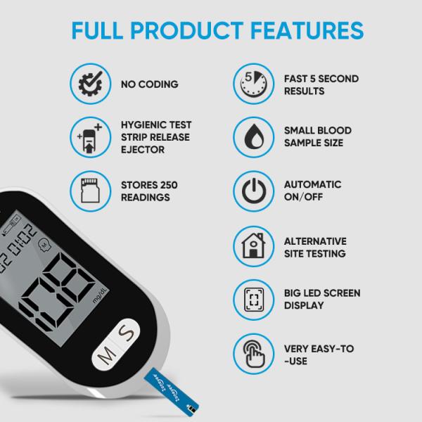Health Care Supplies Self Diagnosis Tools Diabetis Device Glucometro High