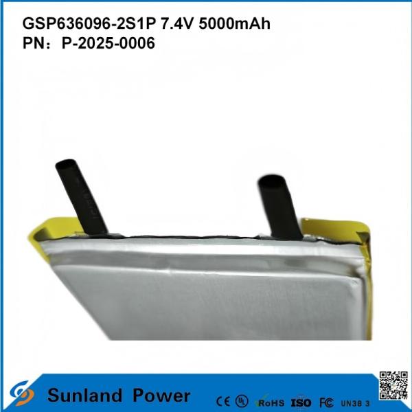 Rechargeable Lithium-Ion Battery Pack GSP636096-2S1P 7.4V And 5000mAh For Power Banks Outdoor Electronic Devices Flashlight Lighting Small Electronic