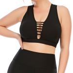 Mesh Stitching Plus Size Yoga Sets 82% Polyester Yoga 2 Piece Exercise Set