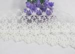 Wide Handmade Flower Embroidered Tulle Lace Trim For Winter Wedding Dressmaking