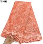 2023 Cheap pink tulle lace nigerian net lace fabric for dress french lady dress