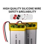 3.7v 400mah Li Ion Polymer Battery Pack 802030 Rechargeable
