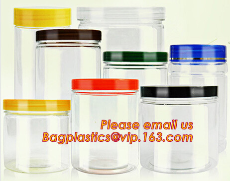 China Clear Round Shape Plastic Clear Box /Plastic Clear Cylinder Packaging In China Empty Seal Jars Glass Bottle factory
