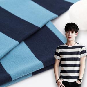 China Durable And Skin-Friendly Healthy Breathable Striped Knit Fabric For T-Shirt factory