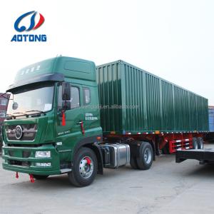 China Transport Function 2 Axle Dry Van Type Cargo Trailer/Box Semi Trailer 1-5 Bifold Each Side factory