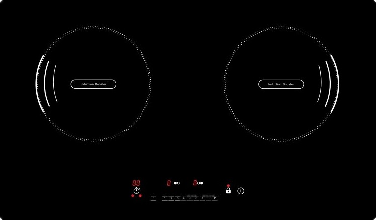 60Hz 750x450mm Induction Stove Double Burner