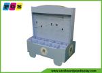 Pegable Panels Retail Cardboard Displays , Wheels Base Corrugated Floor Displays