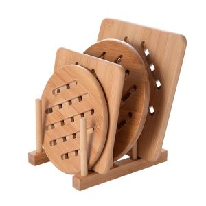 China Sustainable Wooden Soap Coasters Direct Soap Holder Kit with Hollow Coffee Stand MB-KC043 factory