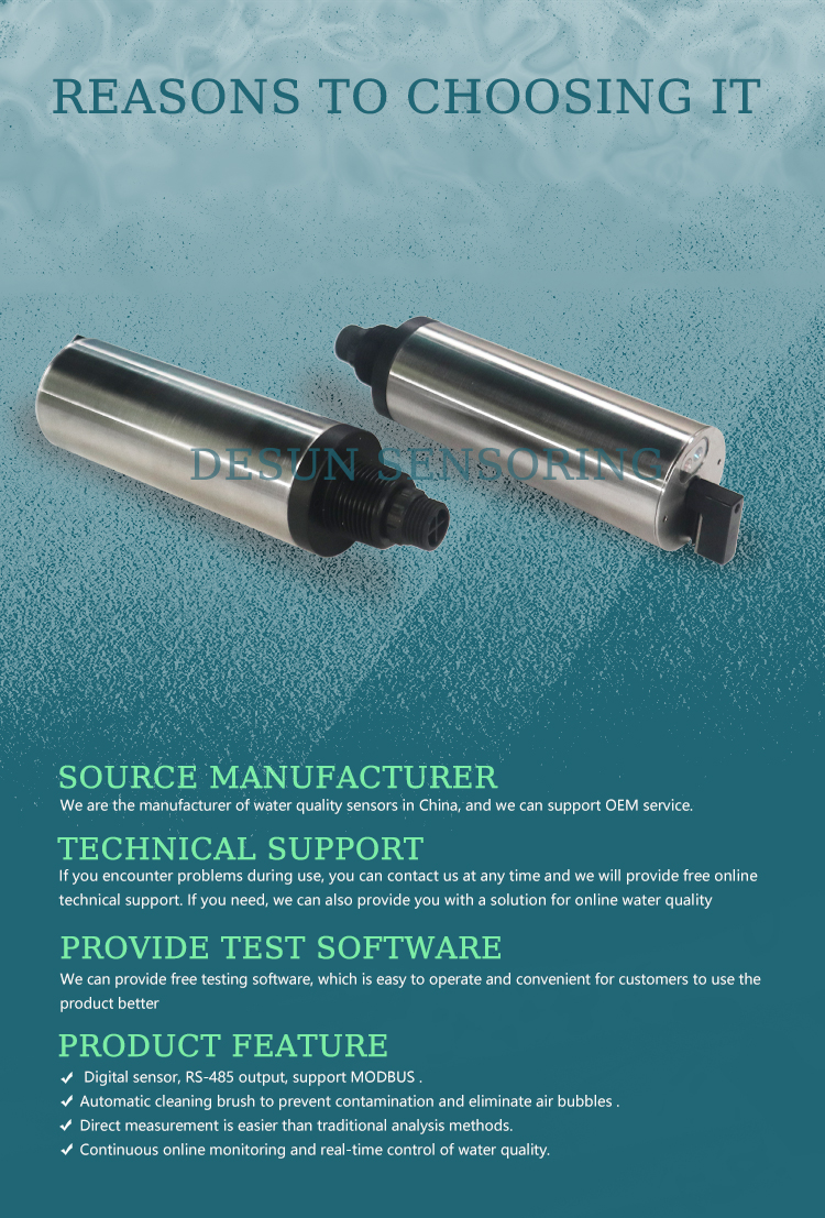 RS485 water chlorophyll sensor