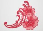 Floral Embroidered Guipure Lace Collar Applique Customized DTM Color Fashionable