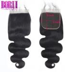 Brazilian Unprocessed Hair Bundles With Closure , 6 * 6 5 * 5 4 * 4 Lace Closure