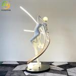 D78*179cm Modern high quality decorative white human body floor lamp for living