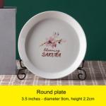 Japanese Cherry Blossom White Round Rectangle Square Baking Dessert Bowl