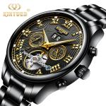 KINYUED tourbillion watch mechanical water resistant watch mens watches
