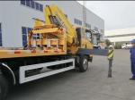 5 Tons Howo Euro 3 Euro 5 Flatbed Wrecker Truck With Knuckle Crane