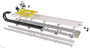 China HP64 Heavy Duty Robot Tracks 350kg/M Horizontal Rack And Pinion Rail factory