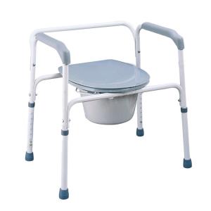 China Lightweight Steel Commode Toilet Chair With Bucket factory